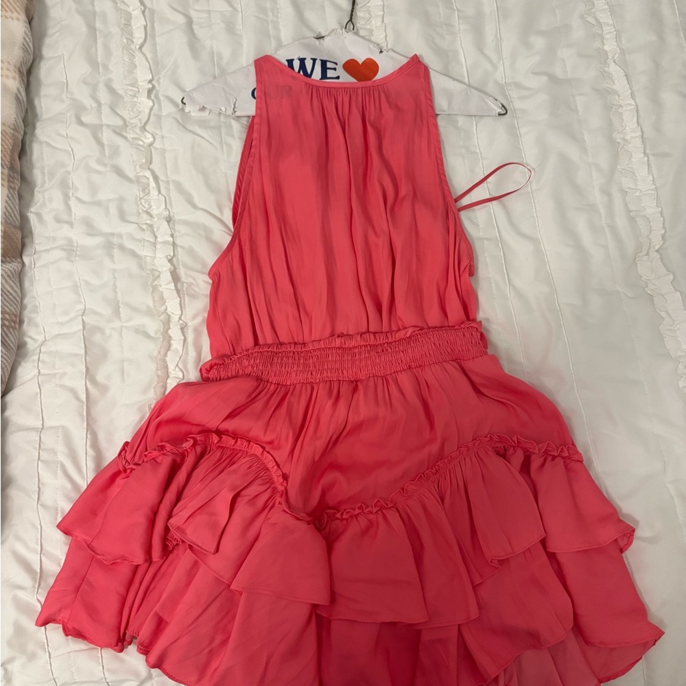 Chic Pink Ruffled Dress